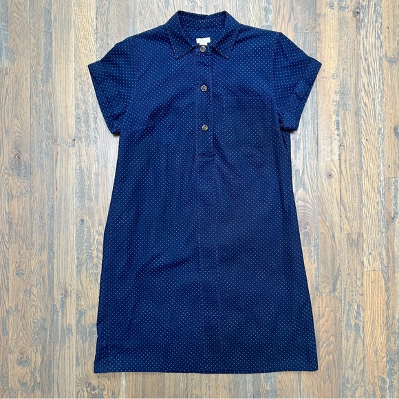 J. Crew Factory Navy Corduroy Shirtdress - Picture 1 of 10